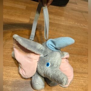 Rare Vintage dumbo the elephant plush backpack purse 80’s disney
